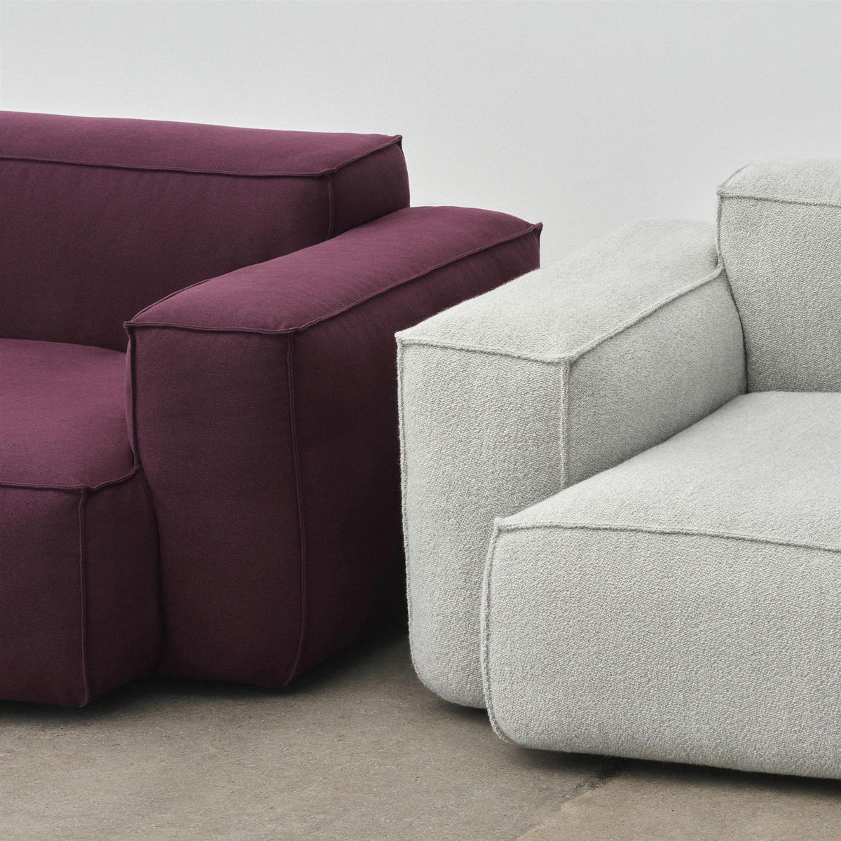 HAY Mags Soft 3+ Seater Sofa Low Armrest with Removable Cover Combination 4 Right