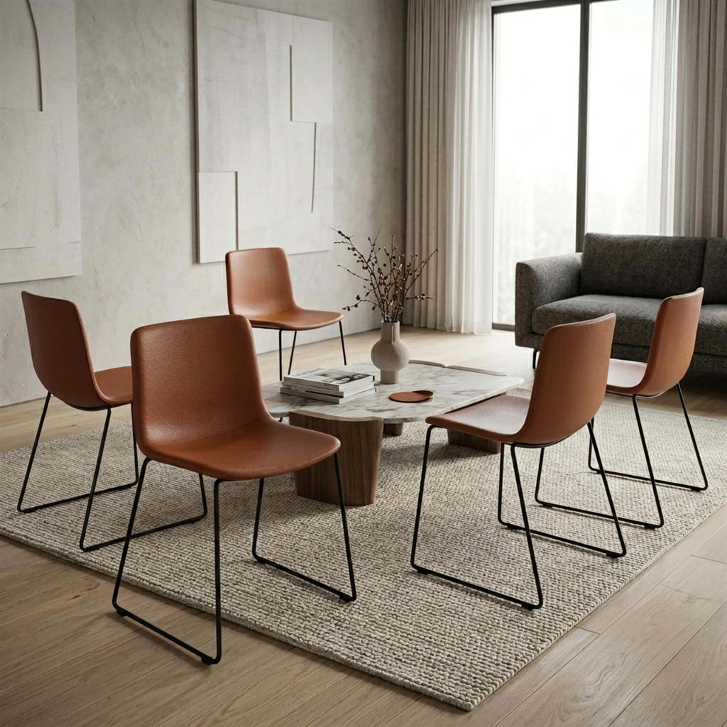 Fredericia Pato Sledge Chair, Fully Upholstered