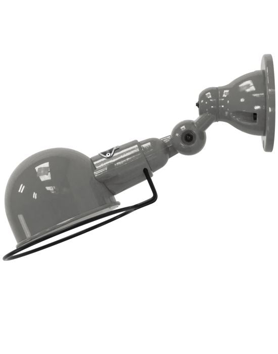 Outlet Jielde Signal Flush Wall Light - Mouse Grey, Gloss, Hardwired (No Switch)