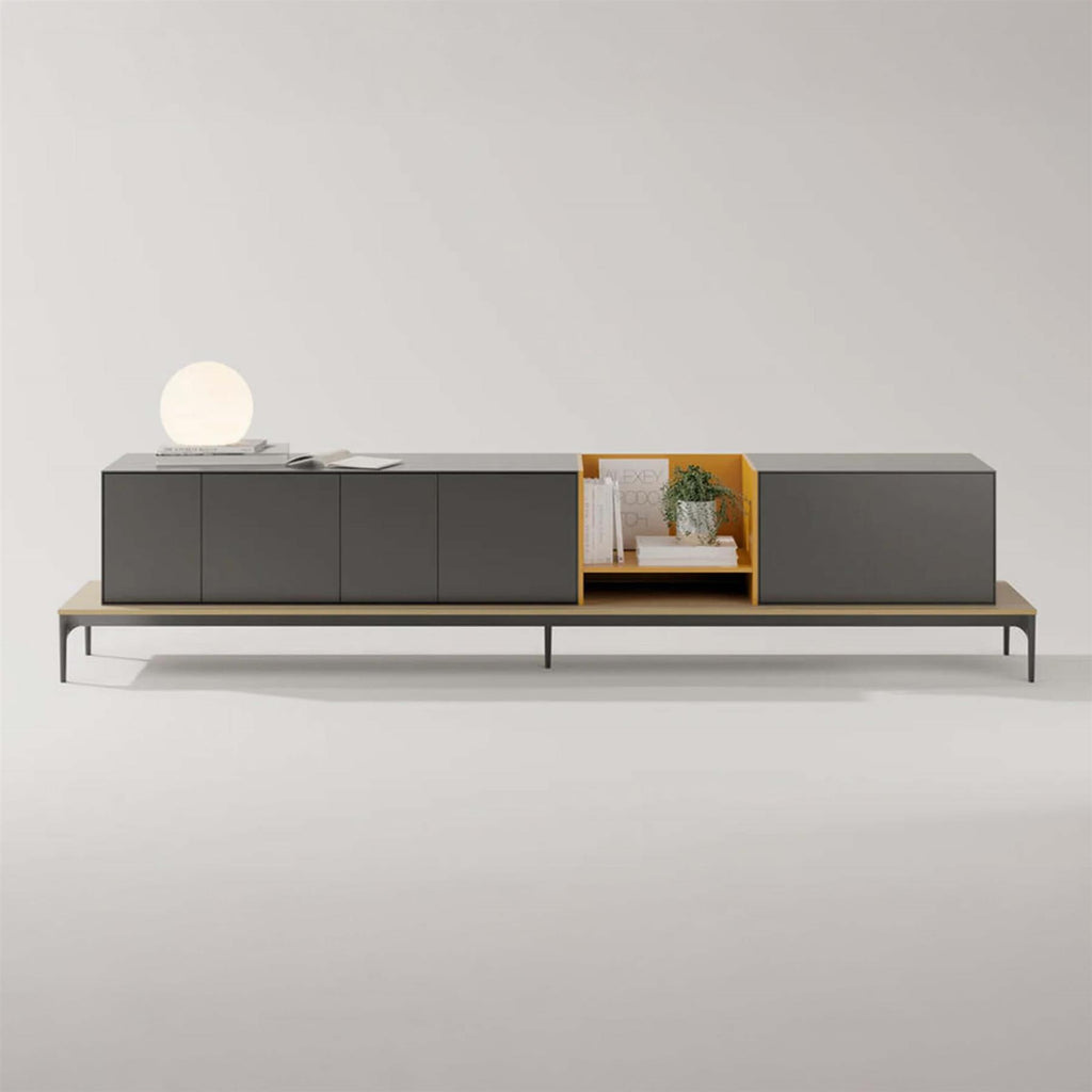 Treku Lauki Sideboard with Base - Natural Oak, Graphite & Ochre