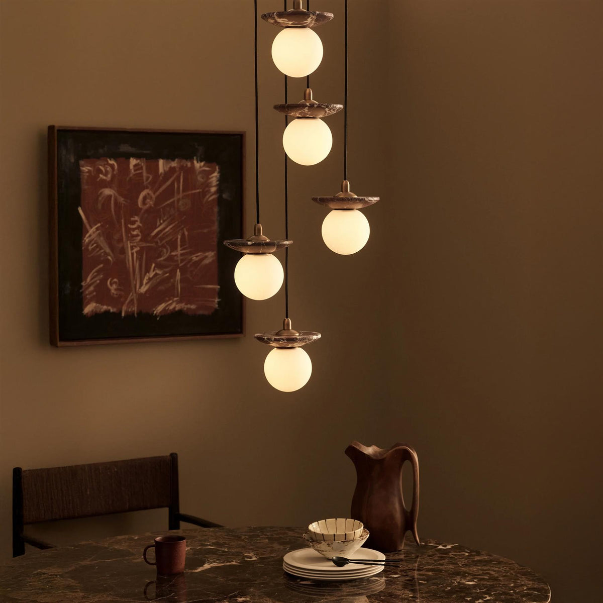 J. Adams Orbit Cluster Pendant Light