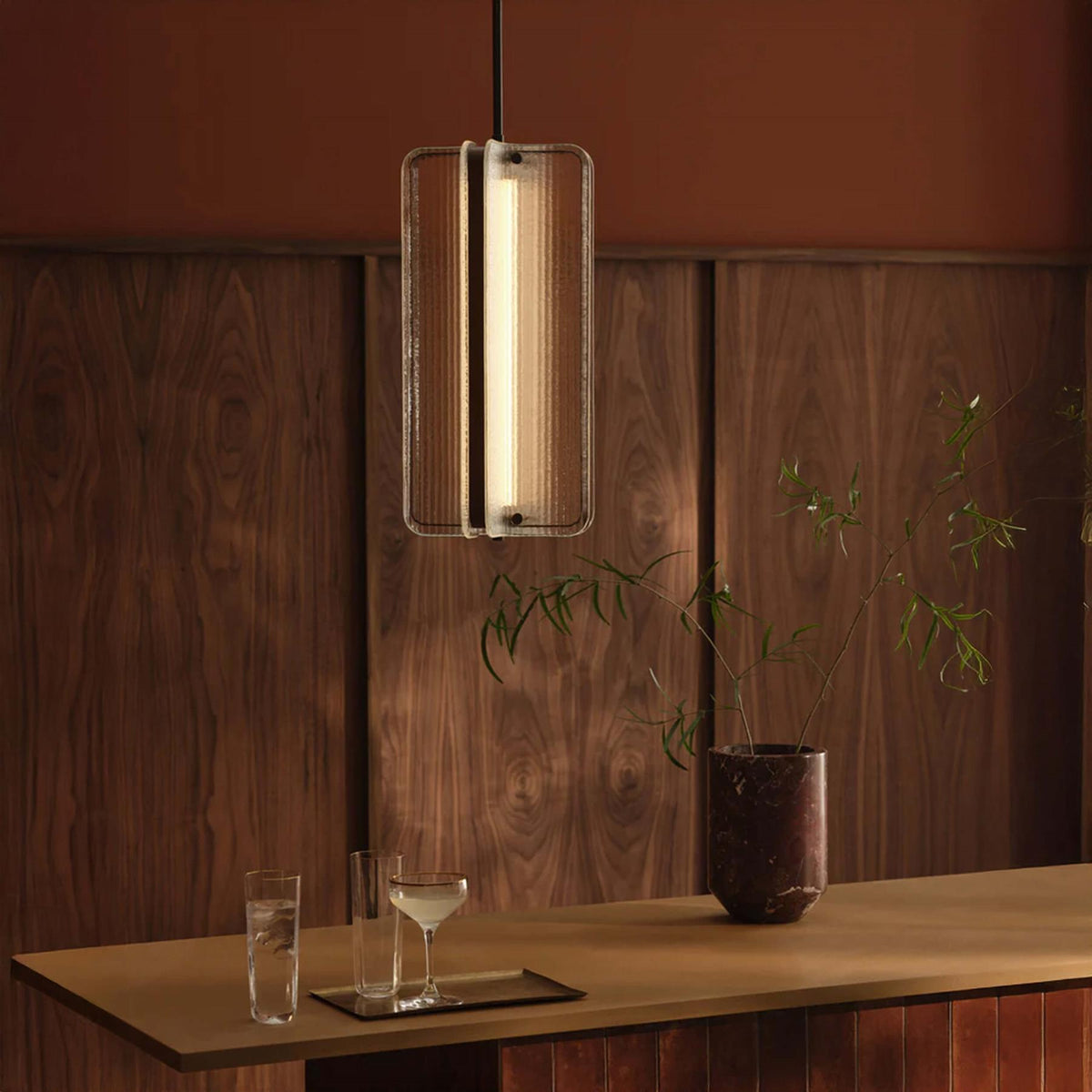 J. Adams Apex Bathroom Pendant Light with Drop Rod