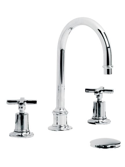 Lefroy Brooks Mh 1230 Mackintosh Tubular Three Hole Basin Mixer with Click-Up Waste