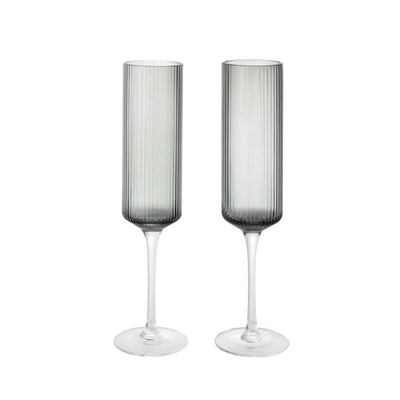 Ferm Living Ripple Champagne Flutes - Set of 2
