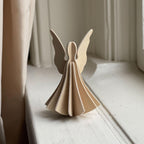 Lovi Wooden Angels Decoration - Height : 6.5cm, Set of 6