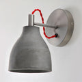 Ex-Display Decode Heavy Wall Lamp - Dark Grey / Stainless Steel Arm, Brushed Mount With Red Cable