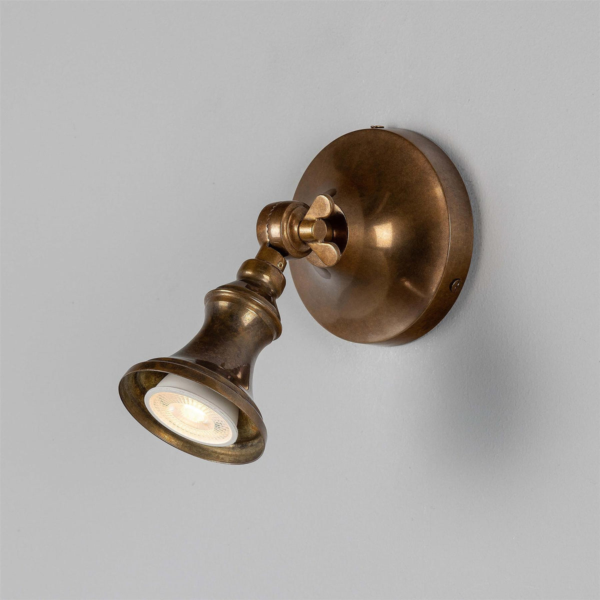 Mullan Lighting Accra Traditional Small Brass Spotlight