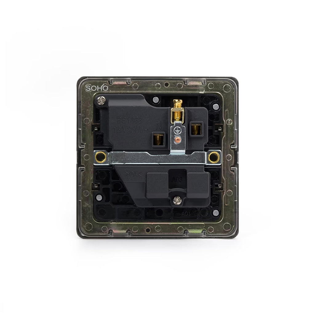 Soho Lighting Eton Collection Bronze 13A 1 Gang Switched Socket