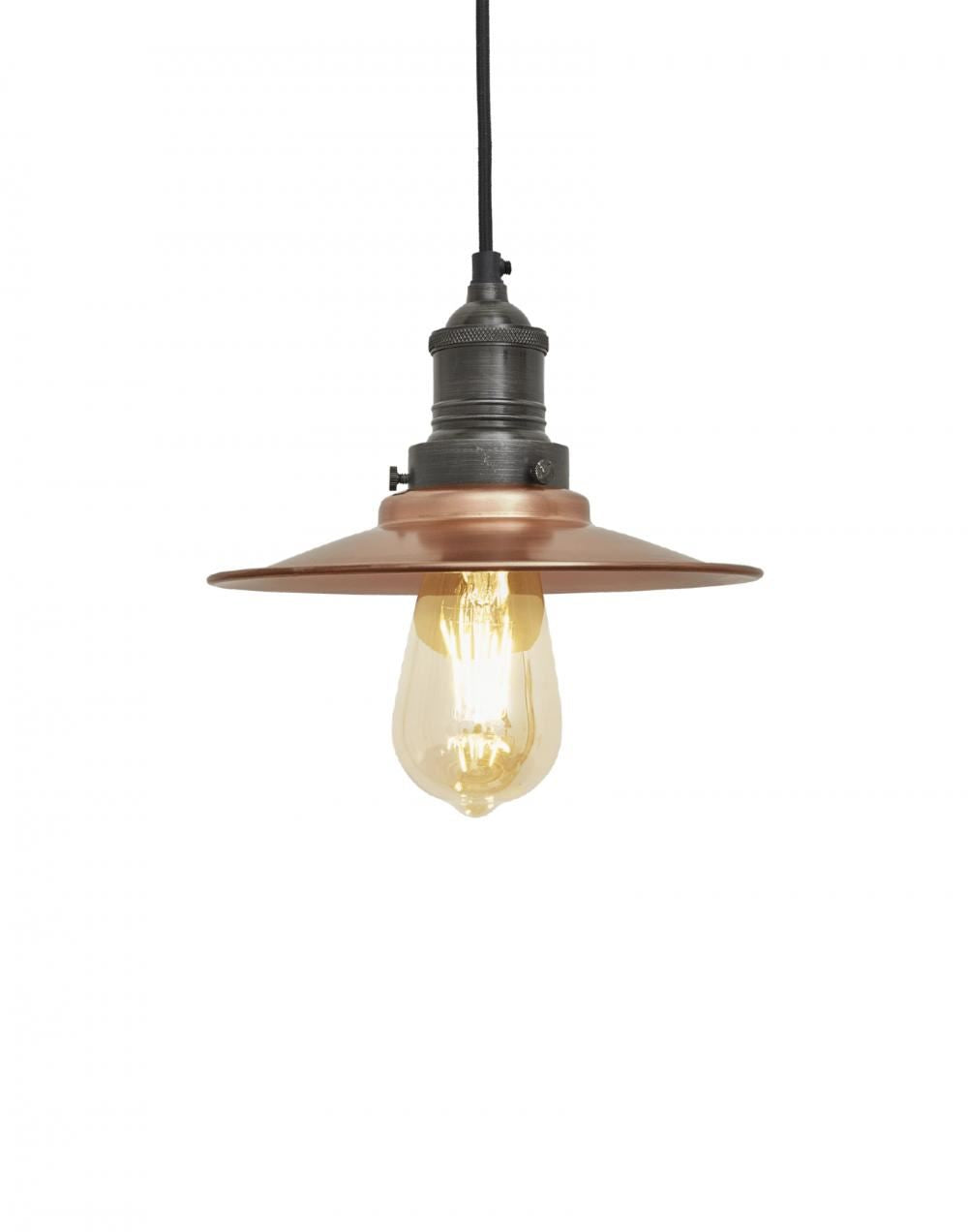 Industville Brooklyn Antique Flat Industrial Pendant Light