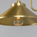 Mullan Lighting Nerissa Brass Swan Neck Wall Light