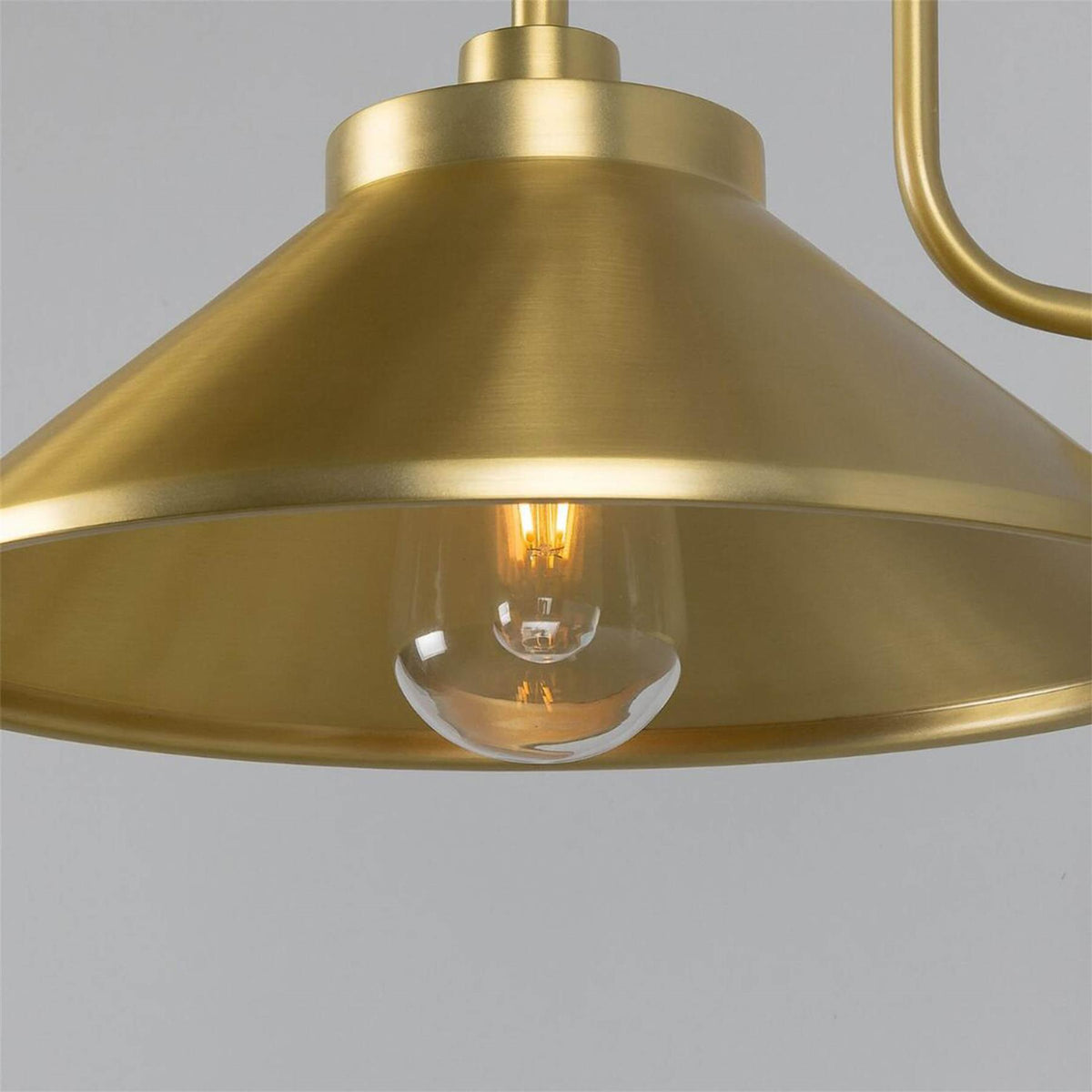 Mullan Lighting Nerissa Brass Swan Neck Wall Light