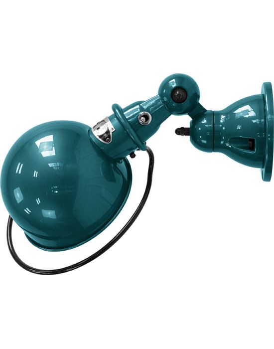 Outlet Jielde Loft Flush Wall Light - Ocean Blue, Gloss, Hardwired (No Switch)