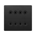 Soho Lighting Camden Collection Matt Black 20A 8 Gang 2 Way Toggle Switch