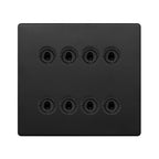 Soho Lighting Camden Collection Matt Black 20A 8 Gang 2 Way Toggle Switch