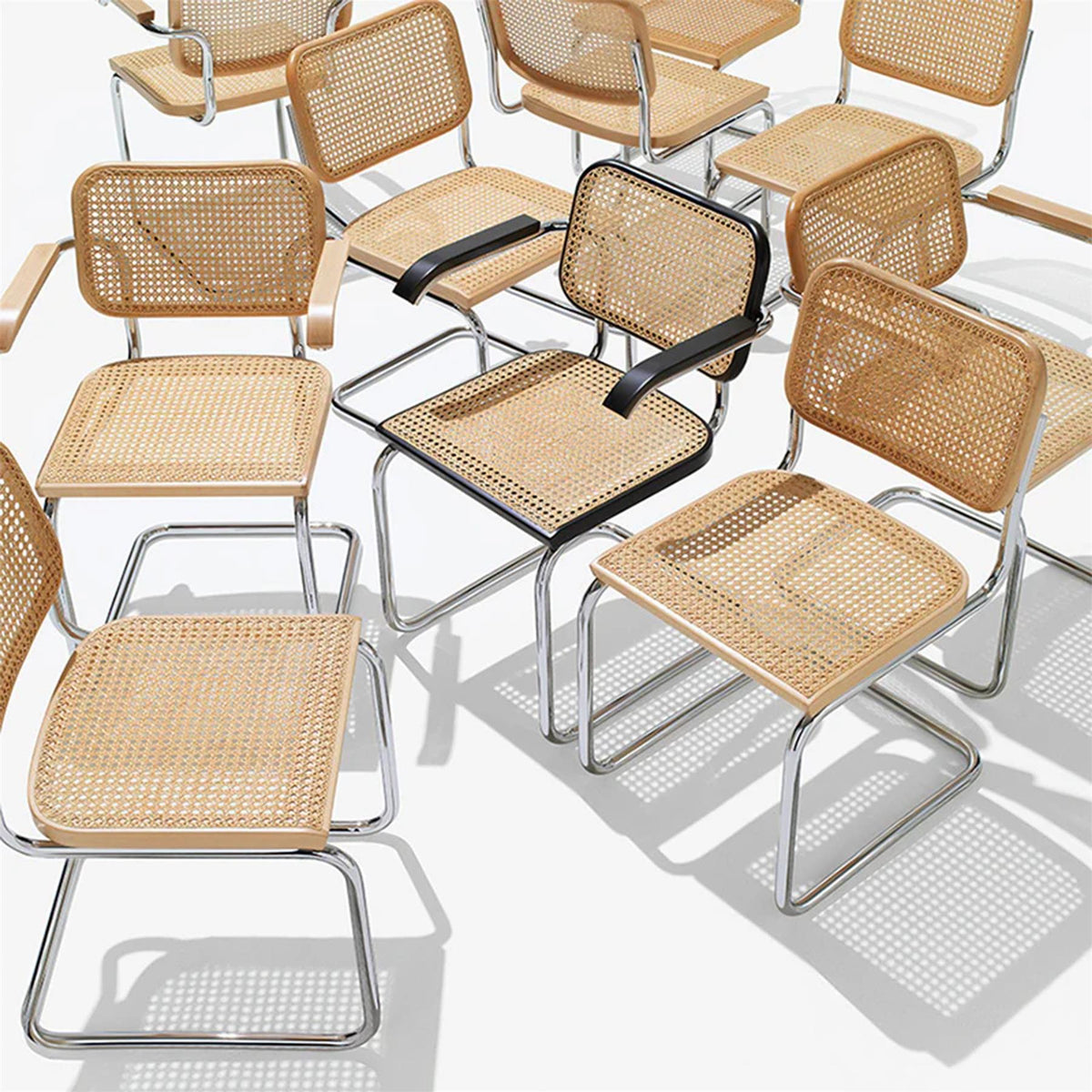 Knoll Cesca Dining Armchair Cane Seat & Back