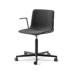 Fredericia Pato Armchair, Fully Upholstered with 5 Star Swivel Wheel Base