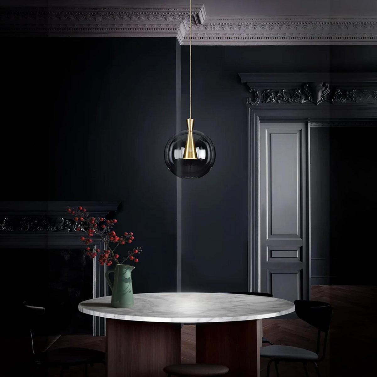 Marc Wood Cone Lamp and Shade Pendant Light