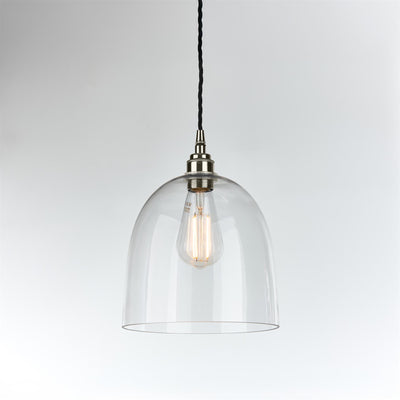 Old School Electric Bell Blown Pendant Light