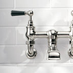 Lefroy Brooks Classic Wall Mounted Bath Bridge Filler with Lever Handles BL1151