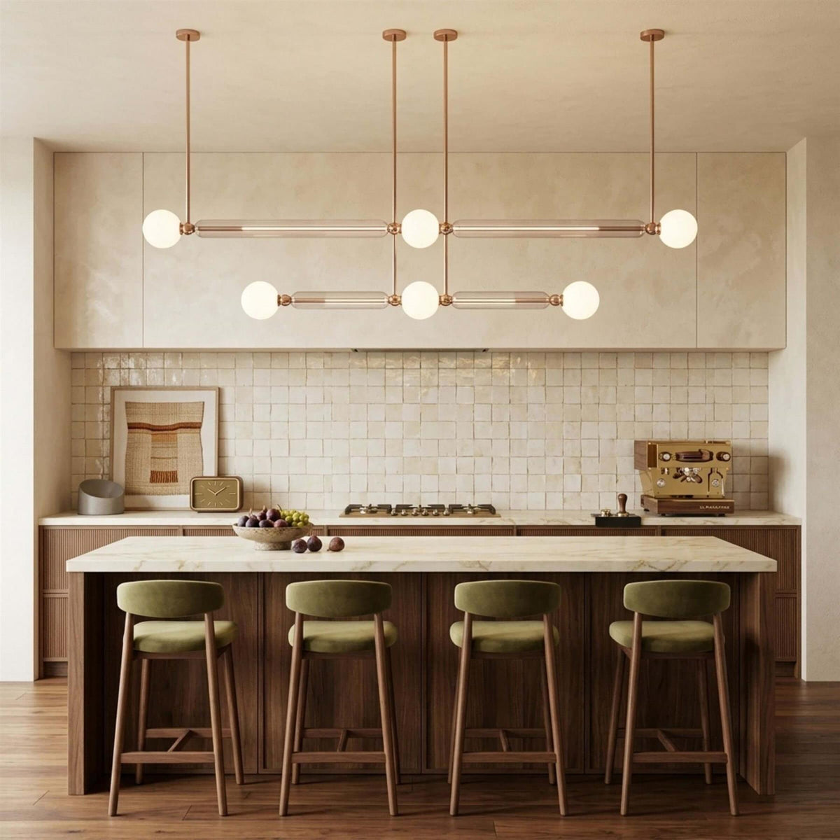 Marc Wood Case 2 Tier Linear Pendant Light