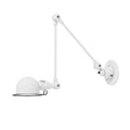 Outlet Jielde Signal Two Arm Adjustable Wall Light - White, Matt, Integral Switch On Wall Base