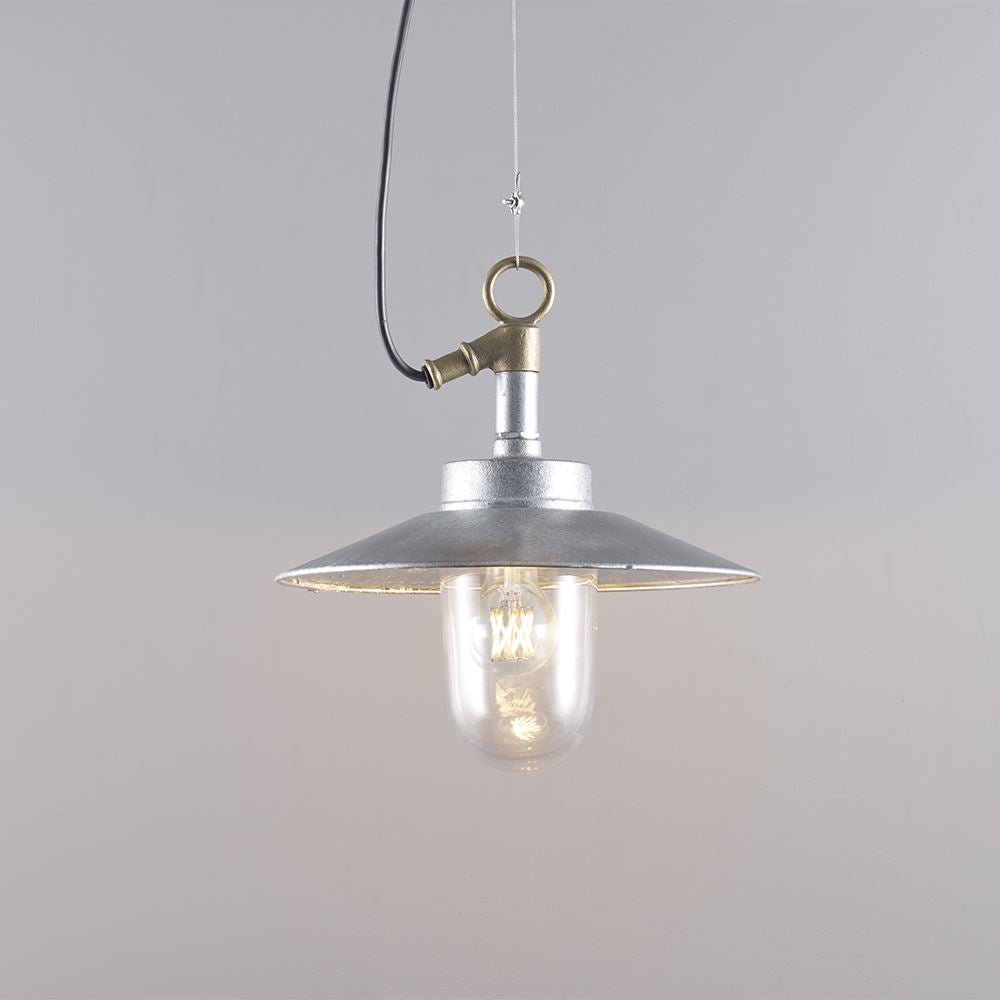 Davey Well Glass Pendant Light With visor