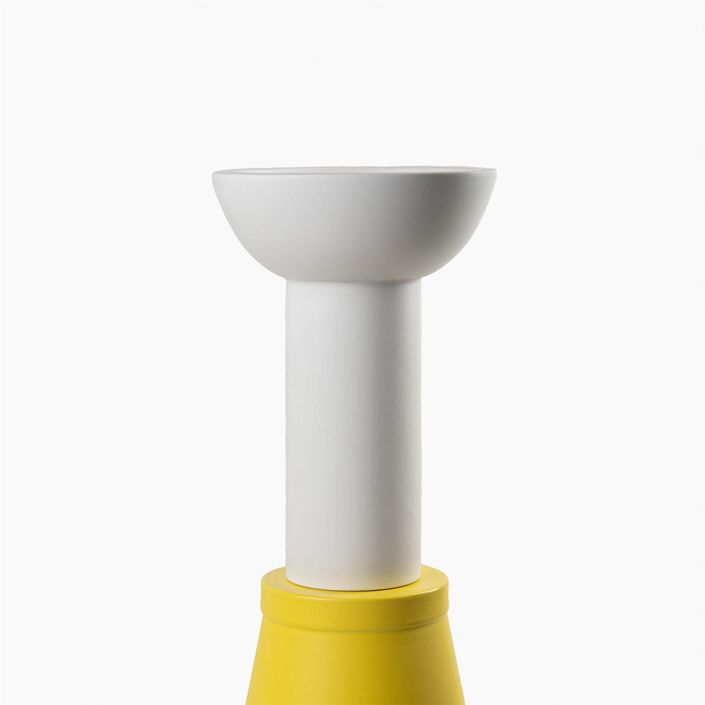Bitossi Nathalie Du Pasquier - Bianco, Giallo Matt Sculpture