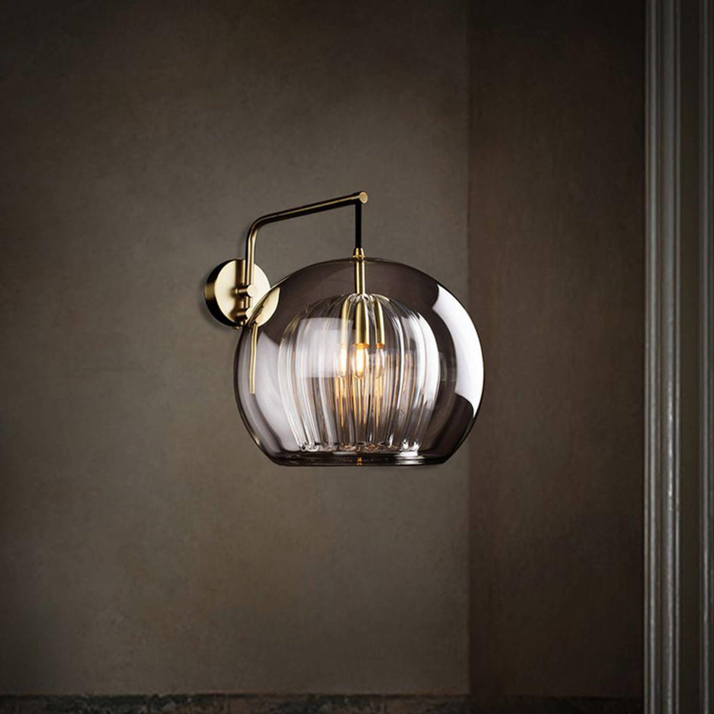 Marc Wood Pleated Crystal Wall Light