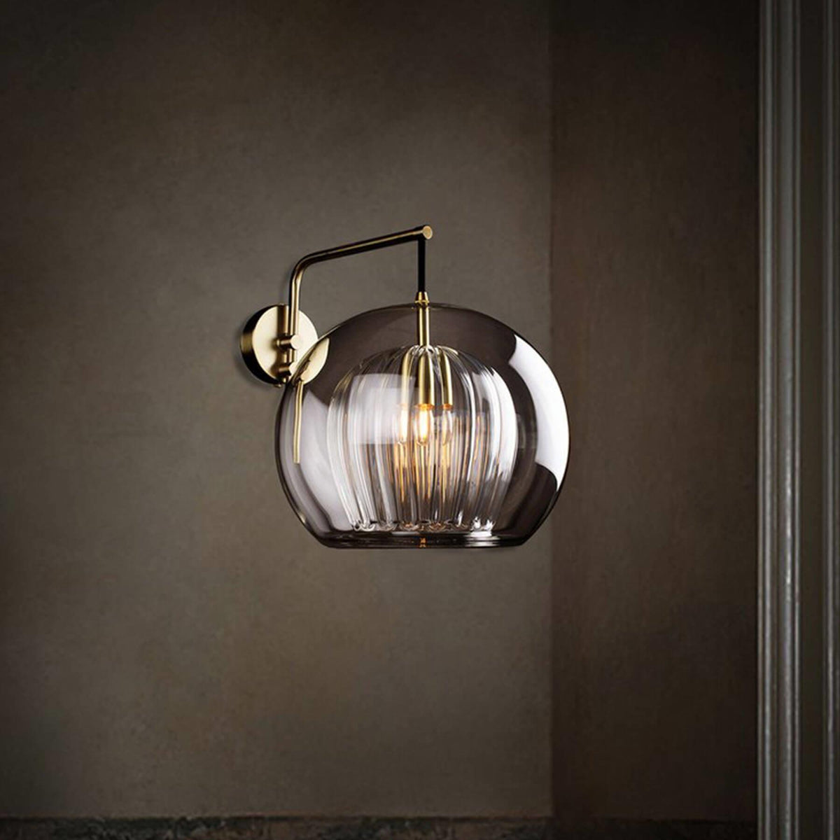 Marc Wood Pleated Crystal Wall Light