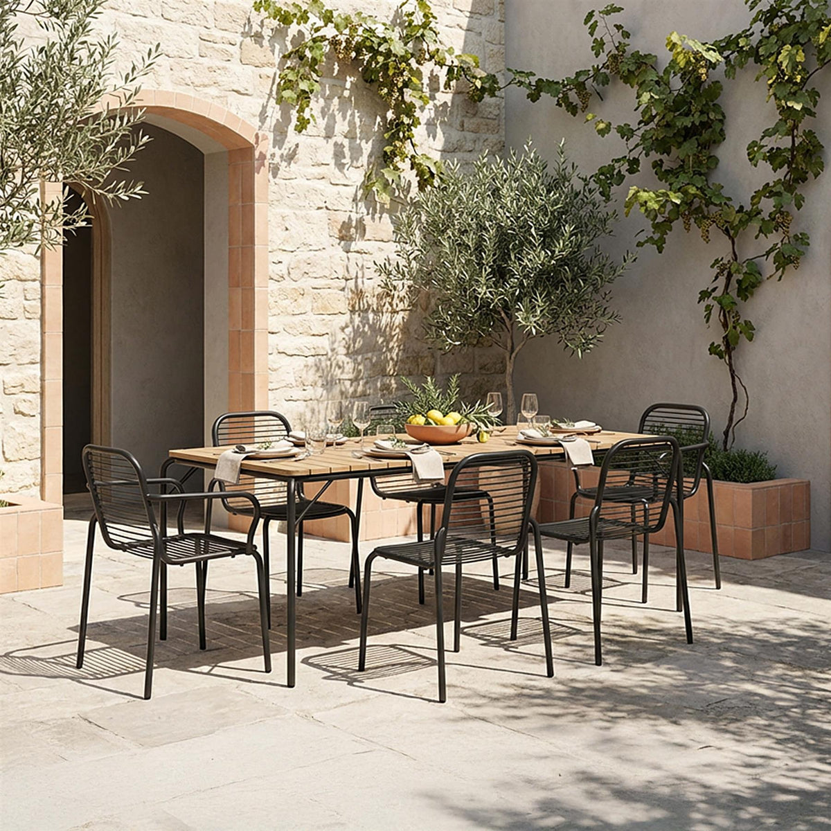 Normann Copenhagen Vig Garden Dining Set - Large - Curated by Holloways of Ludlow