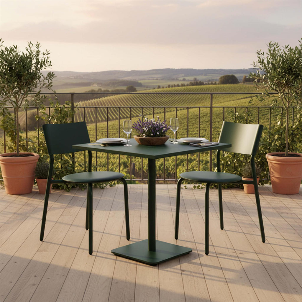 TIPTOE Outdoor Bistro Set with Square Table - Curated by Holloways of Ludlow