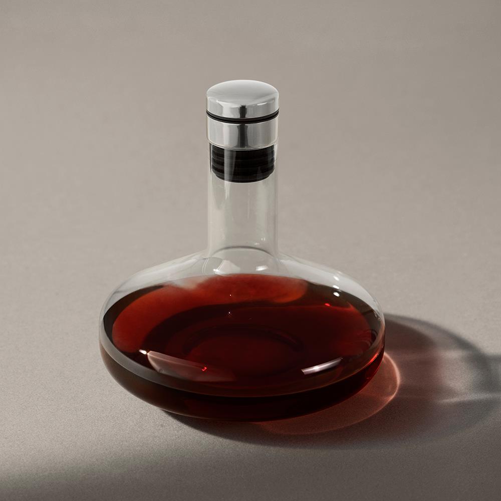 Audo Copenhagen Wine Breather - Clear/Steel