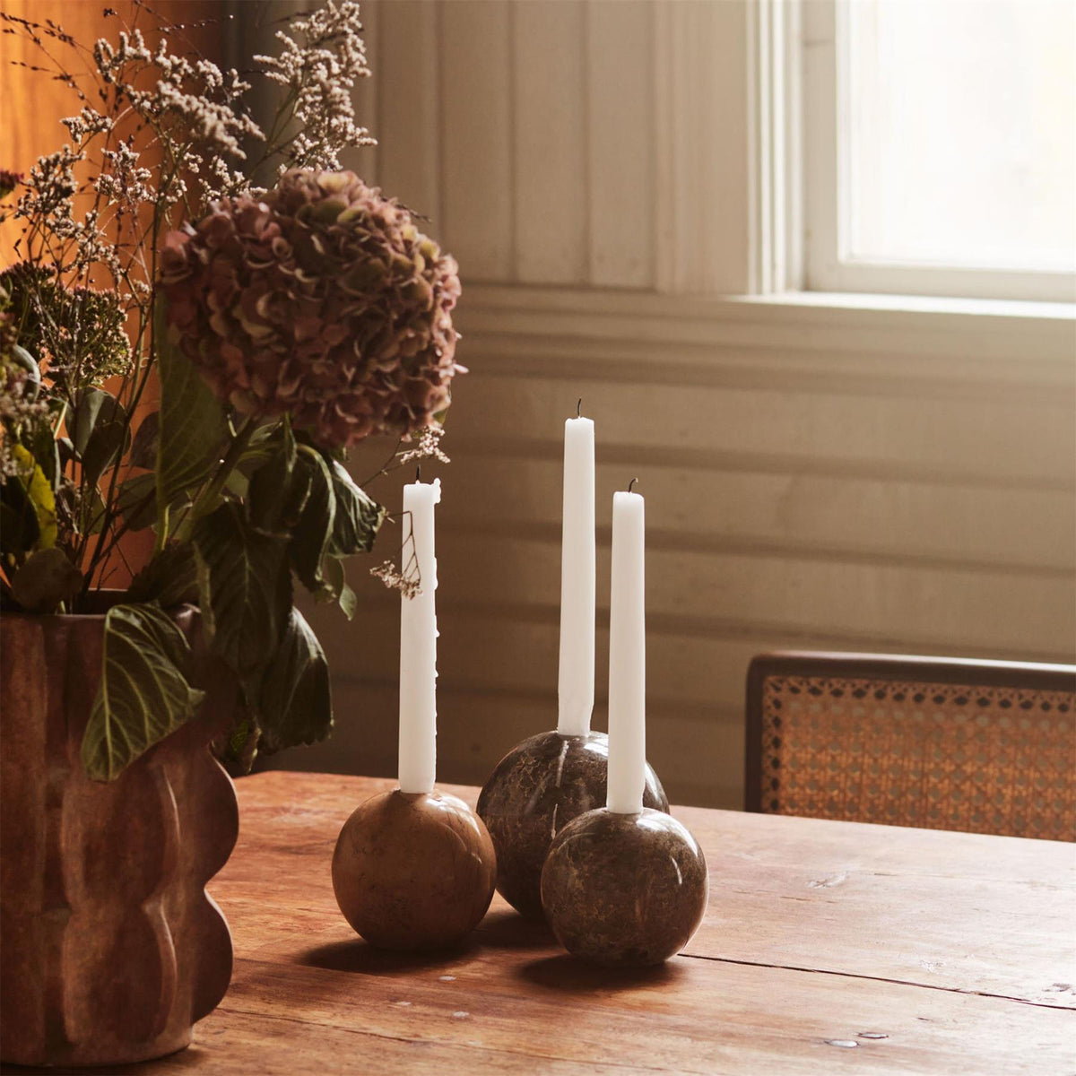 Dusty Deco Sphere Candle Holder