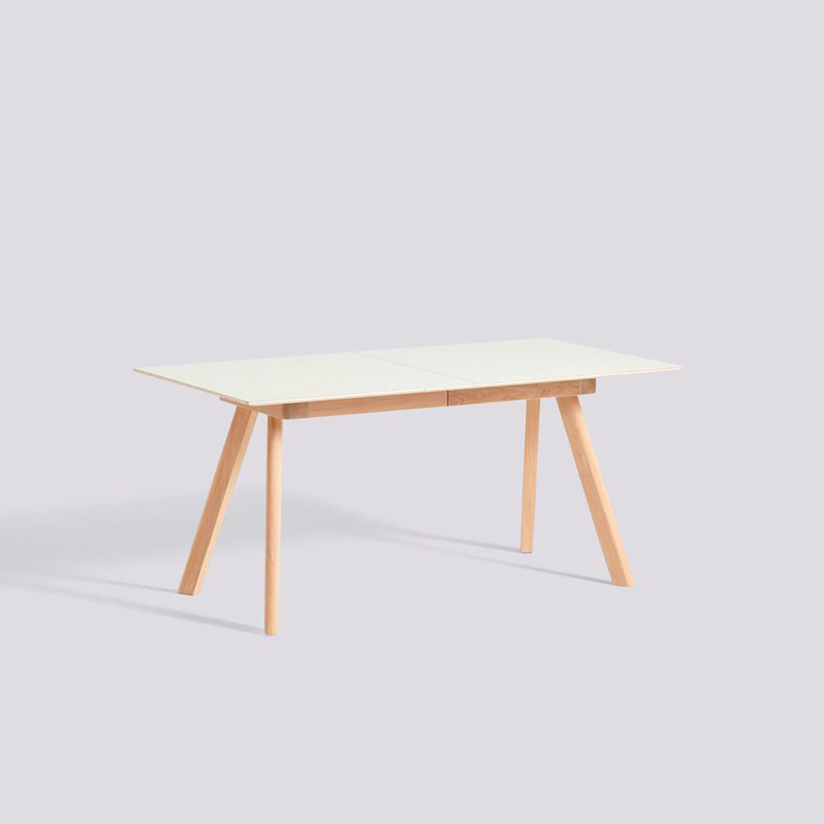 Outlet HAY CPH 30 Small Extendable Dining Table - Lacquered Oak Frame, Off-White Linoleum Top, No Extension