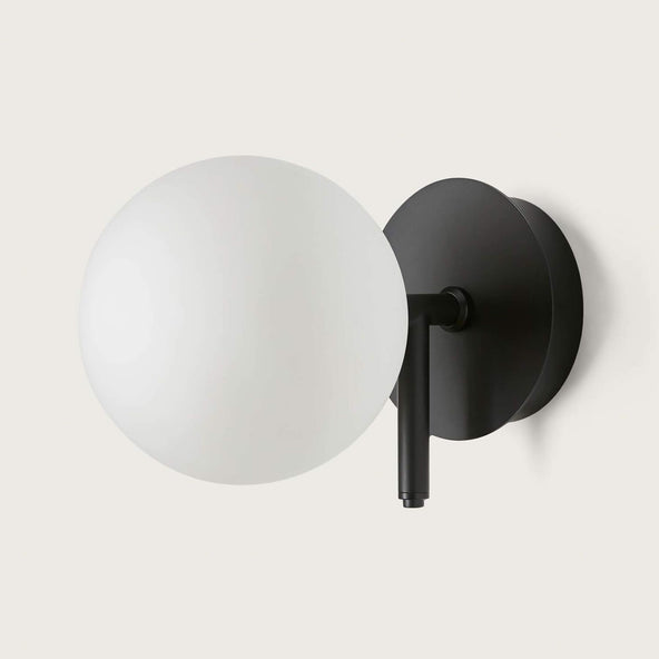 Ex-Display Aromas Atom Wall Light - Matt Black, Opal