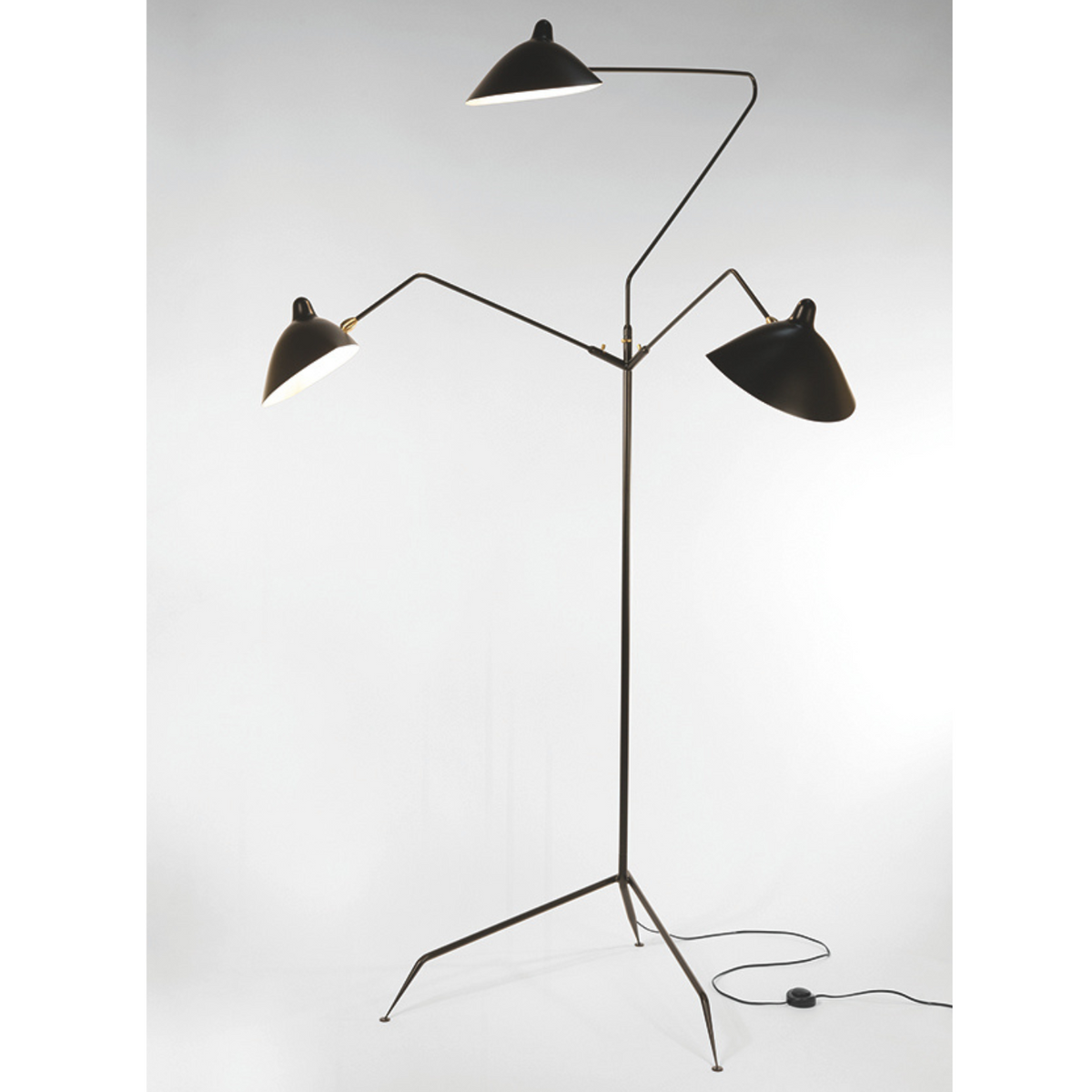 Serge Mouille Lampadaire 3 Standing Lamps Wall Lamp
