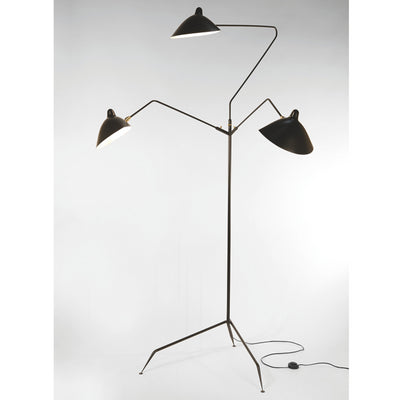 Serge Mouille Lampadaire 3 Standing Lamps Wall Lamp