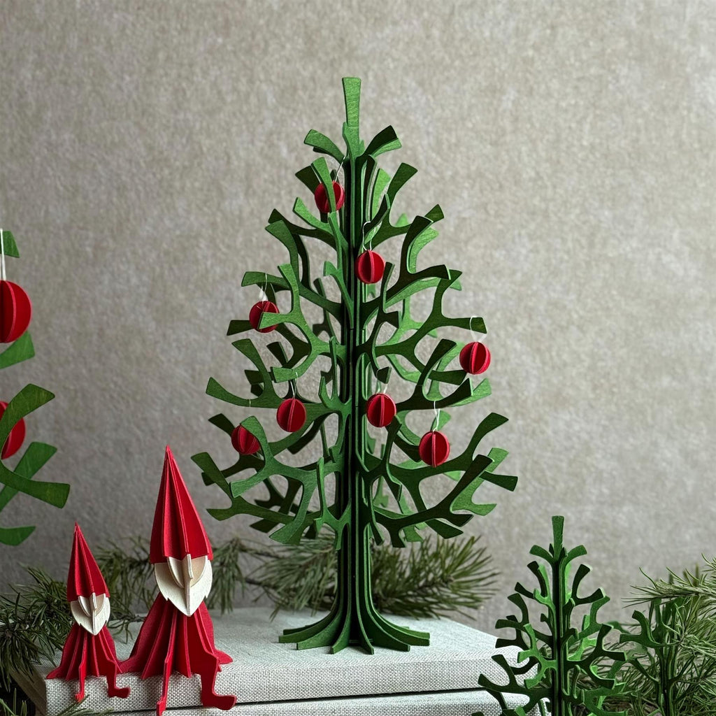 Lovi Wooden Spruce with Mini Baubles