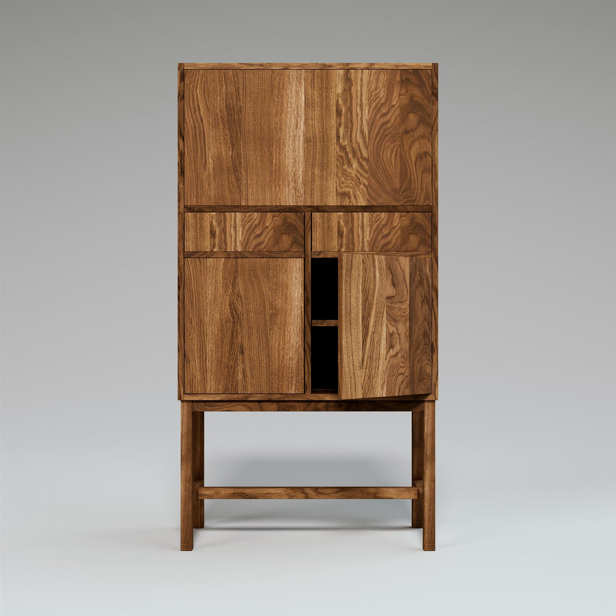 Outlet The Drinks Cabinet : Standard Push Open - Smoked Oak