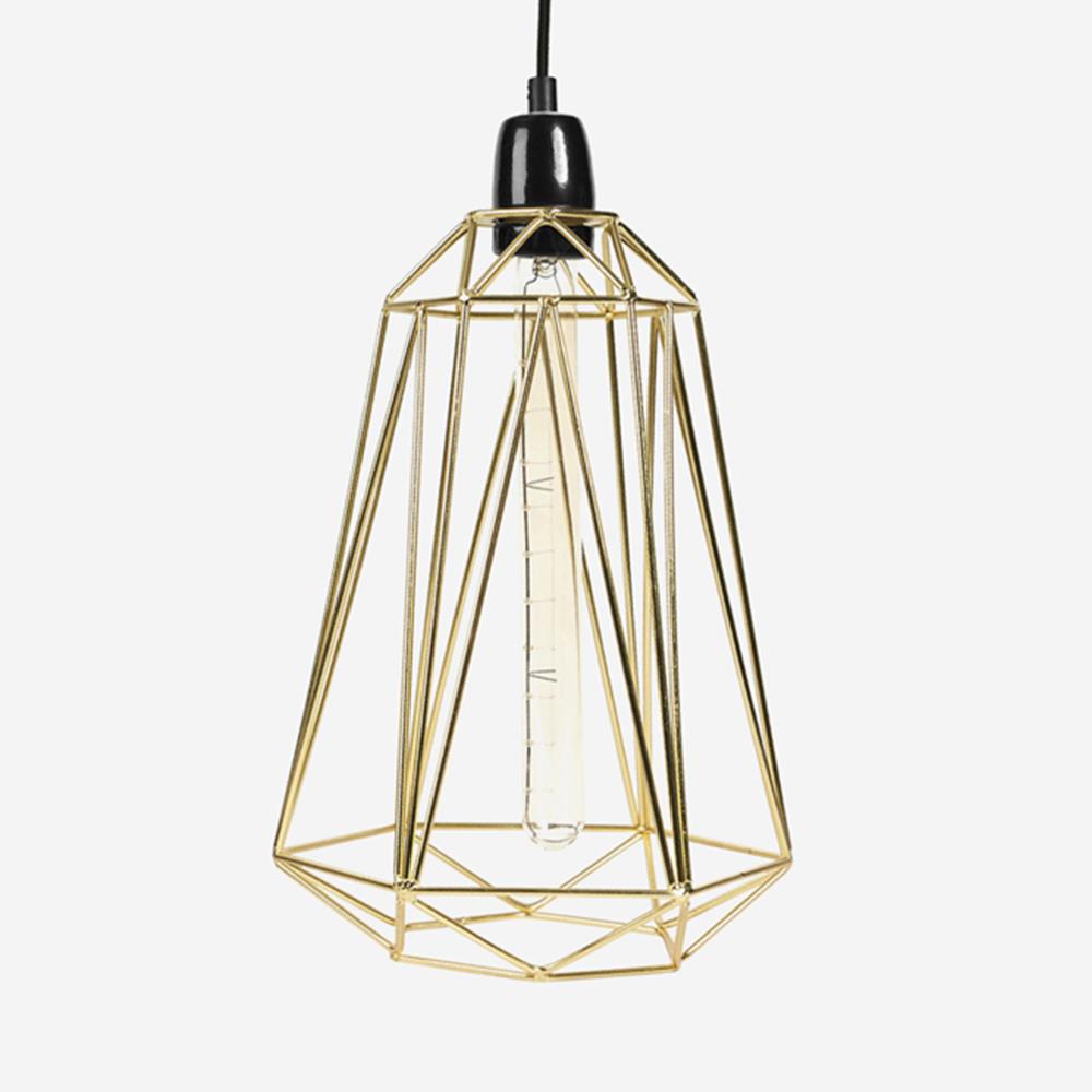 Outlet Diamond Cage Pendant Light with FREE Filament Bulb