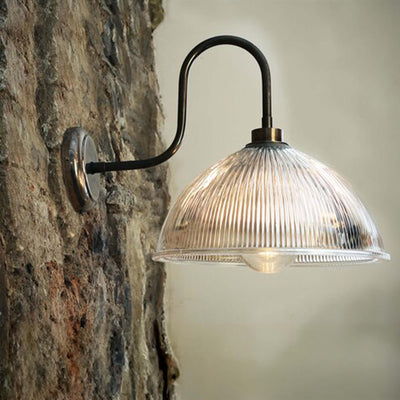 Mullan Lighting Maris Prismatic Glass Swan Neck Wall Light