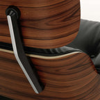 Vitra Eames Contemporary Lounge Chair and Footstool in Santos Palisander