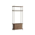 MOEBE Single Shelving System with Cabinet and Clothes Rail