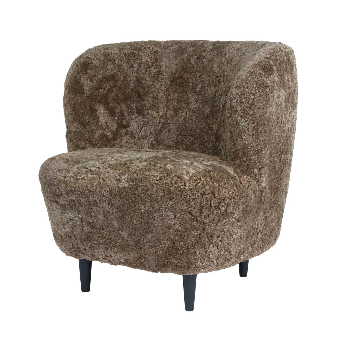 GUBI Stay Lounge Chair, Fully Upholstered in Sheepskin