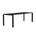 Outlet Kartell Four Rectangular Table - Length: 223cm, Black Laminate Top, Black Legs