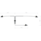 Serge Mouille Applique Pivotants 3 Rotating Straight Arms Wall Lamp