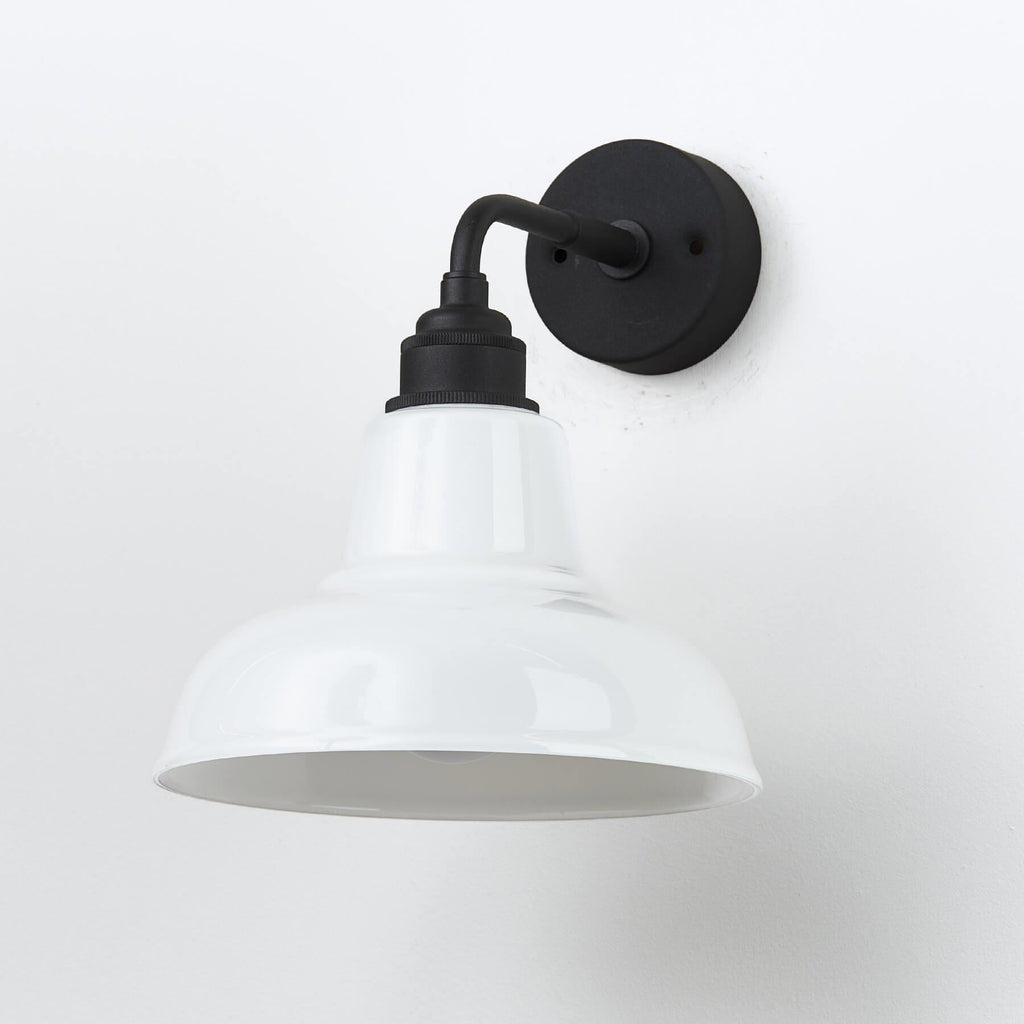Old School Electric Factory Wall Light : Right Angled