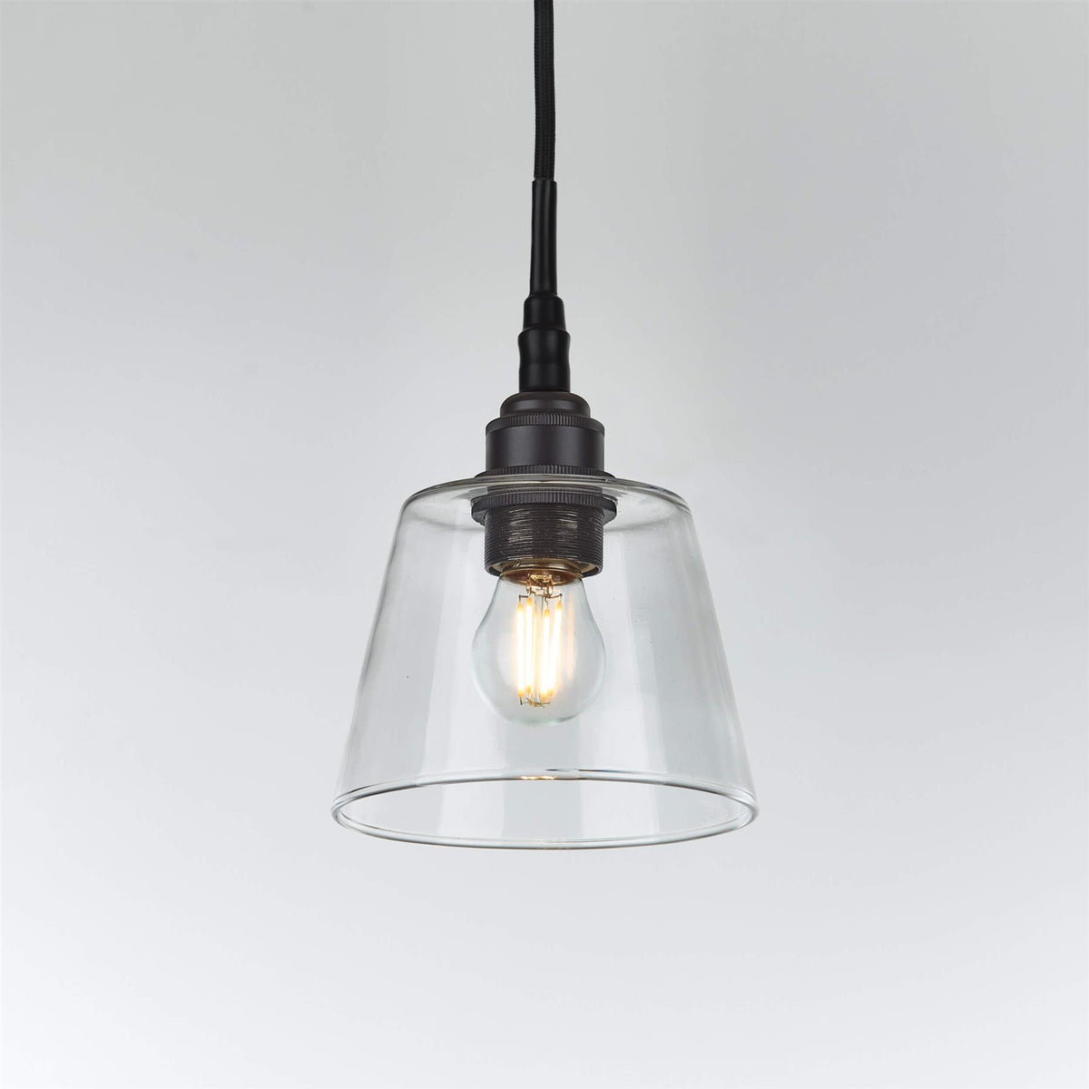 Old School Electric Tapered Blown Pendant Light : Bathroom Version