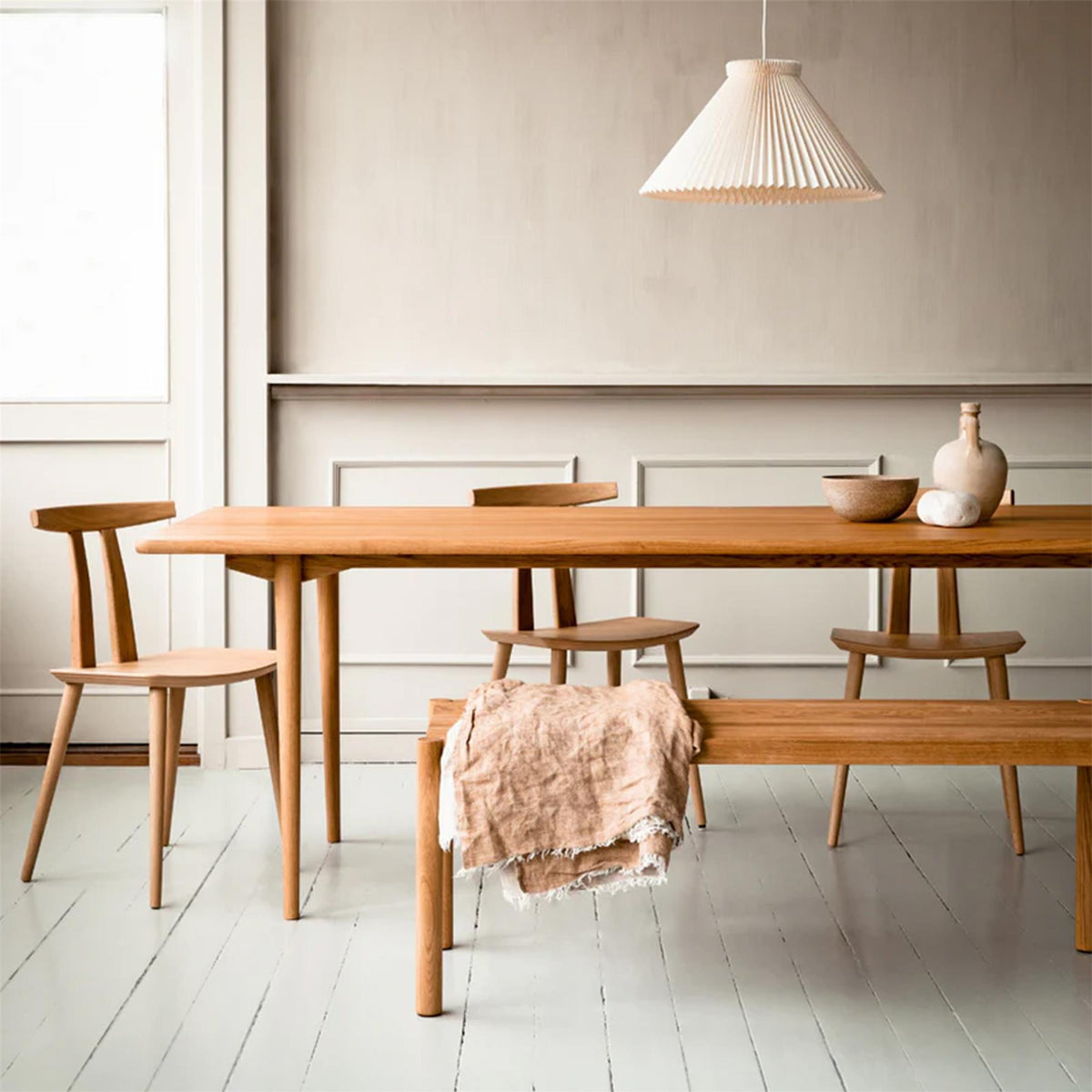 MAKE nordic Holmen Extendable Rectangular Dining Table, 210cm-240cm Length
