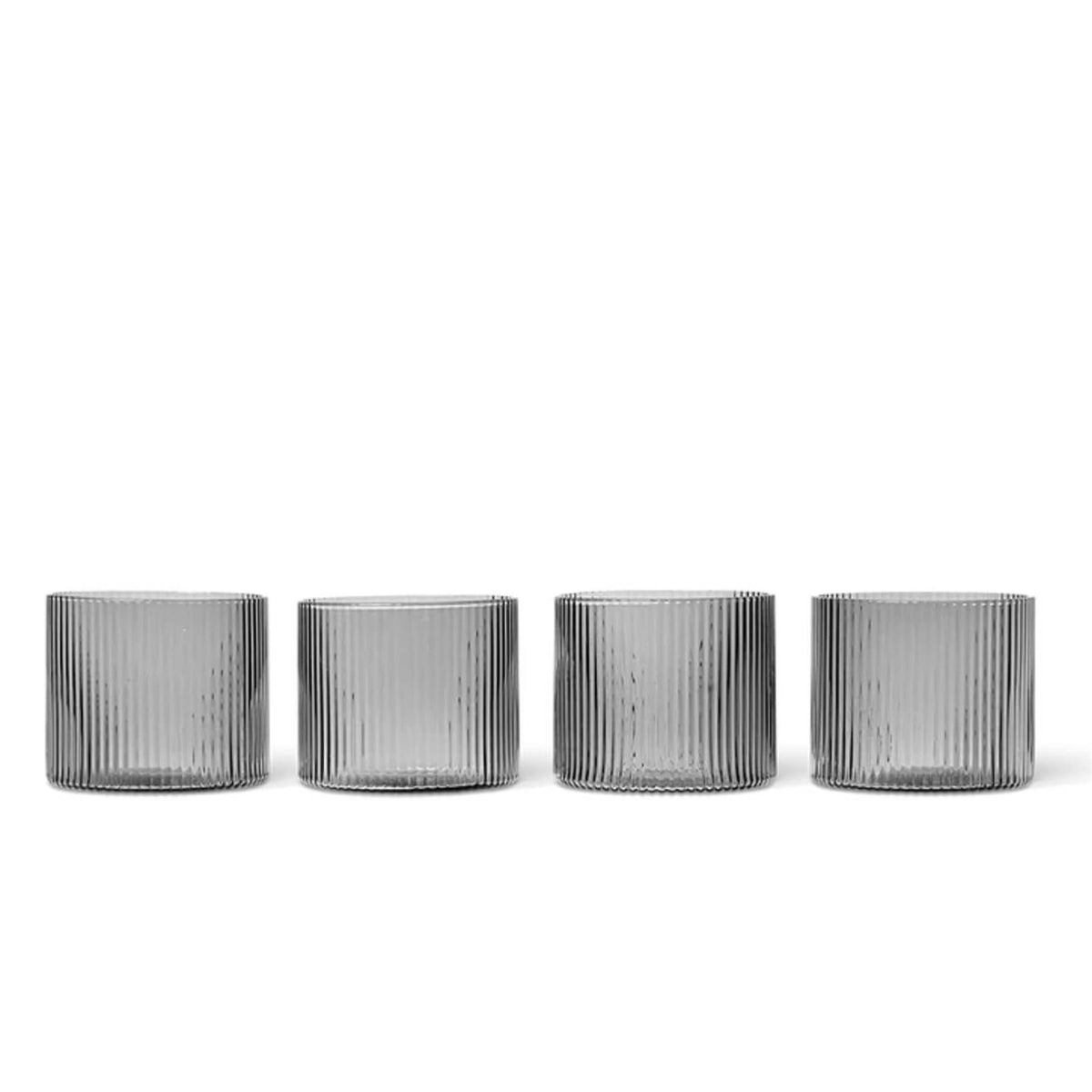 Ferm Living Ripple Low Drink Glasses - Set of 4